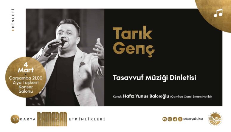 Sakarya Büyükşehir Belediyesi Ramazan'da Tasavvuf Müziği Akşamı Düzenliyor